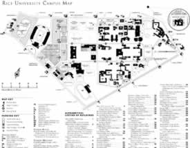 Rice University Campus map